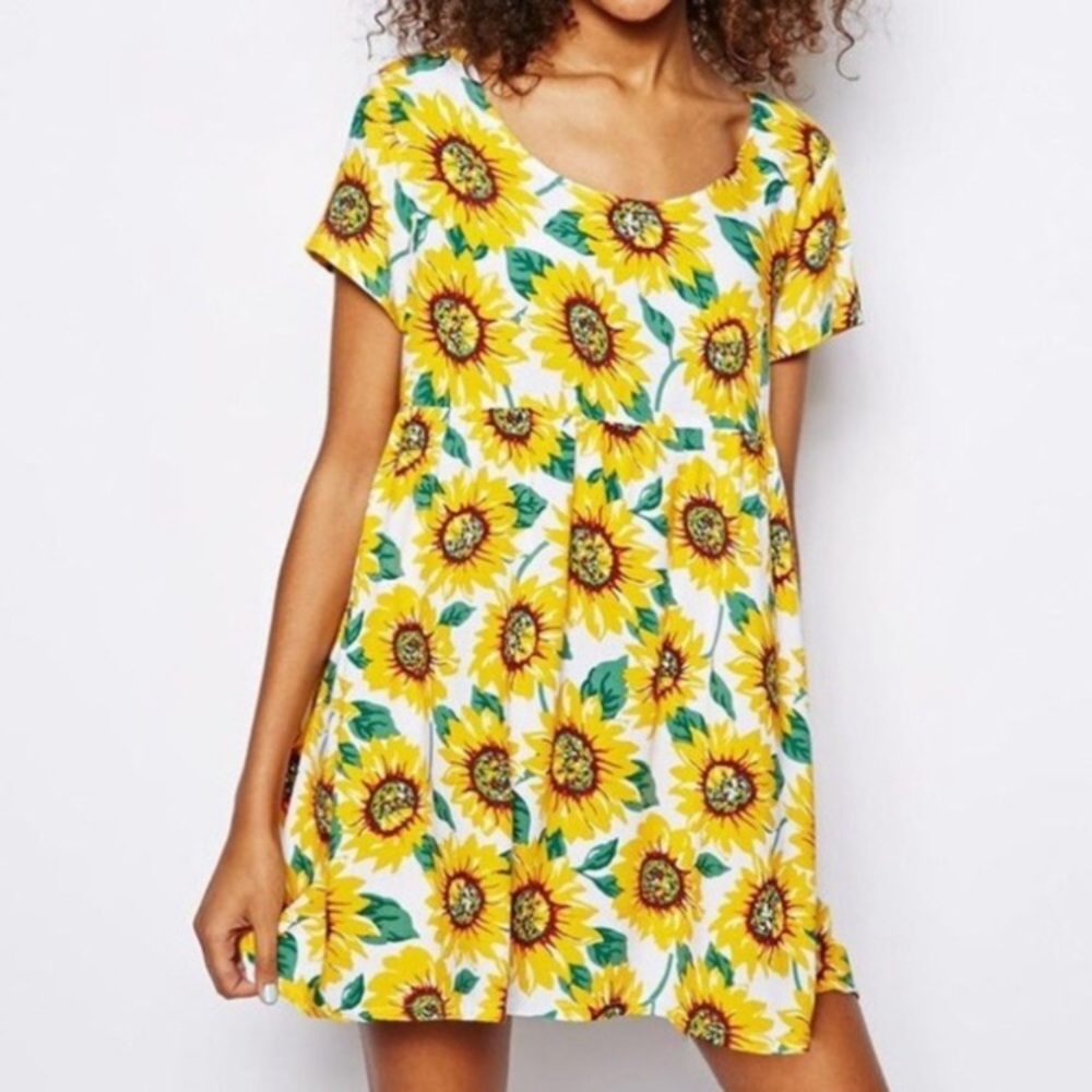 American Apparel Sunflower Babydoll Dress XS/S